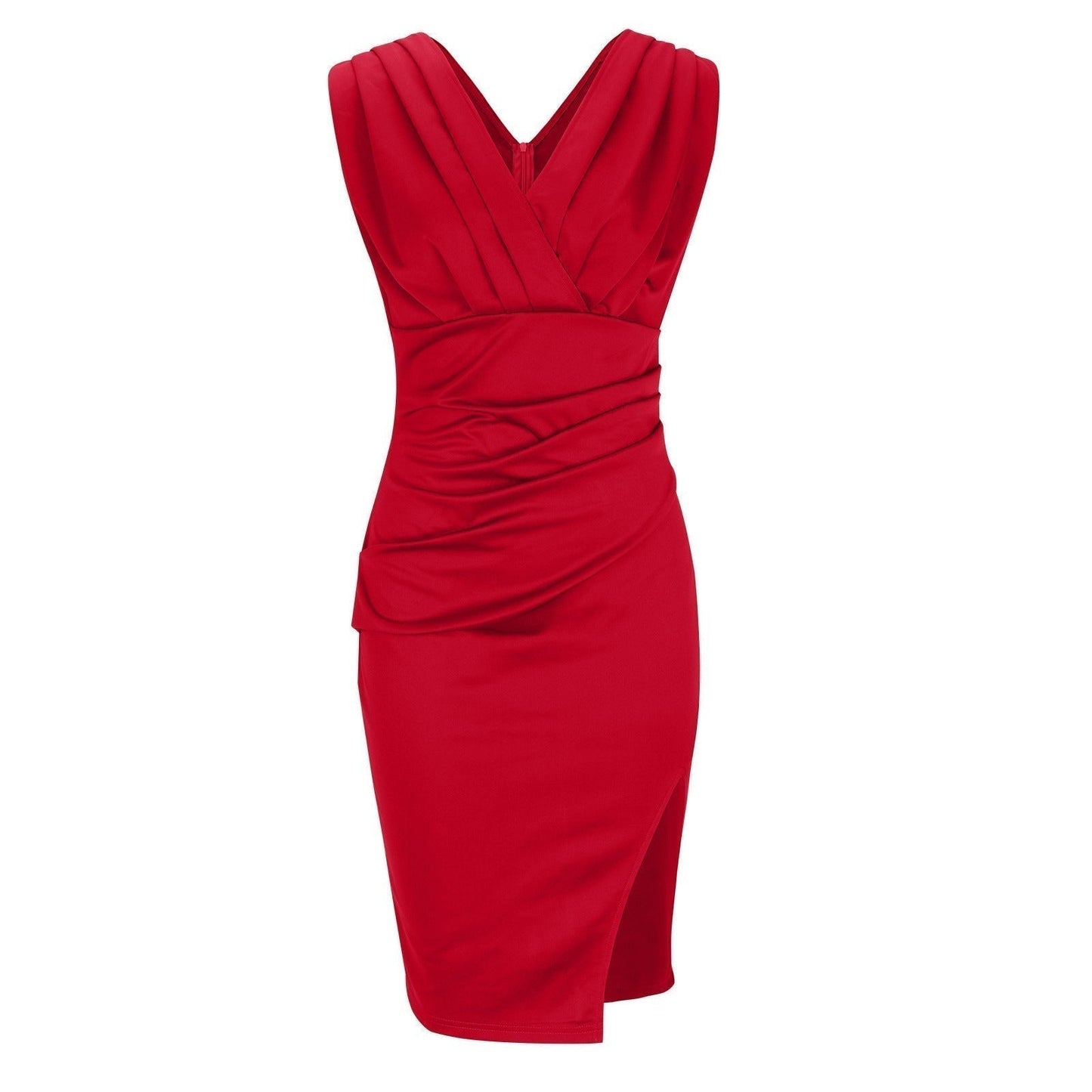 Elegant Women's Dress - Sleeveless - V-Neck
