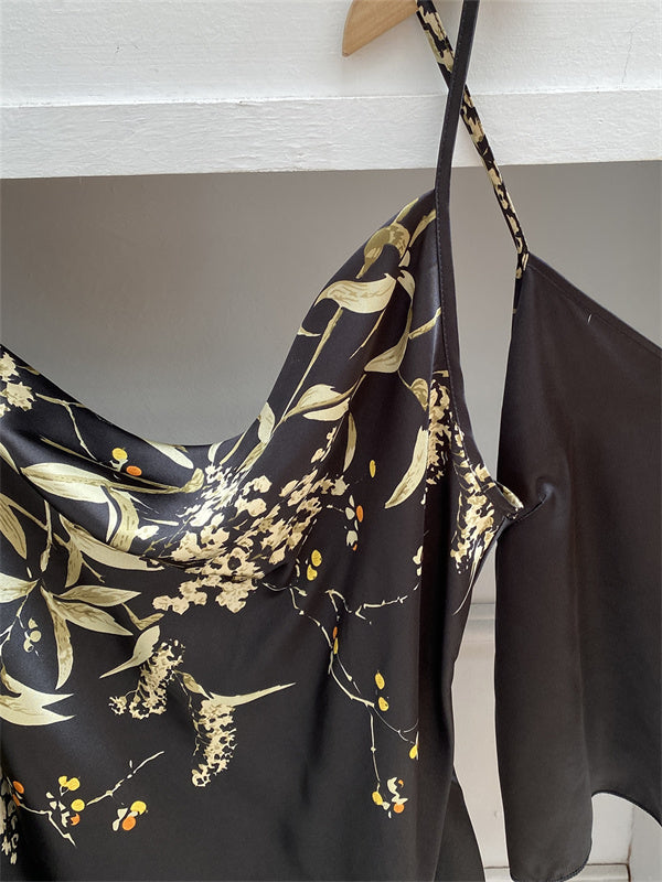 Léa Élégante Pyjama Set en Satin (4 pièces)