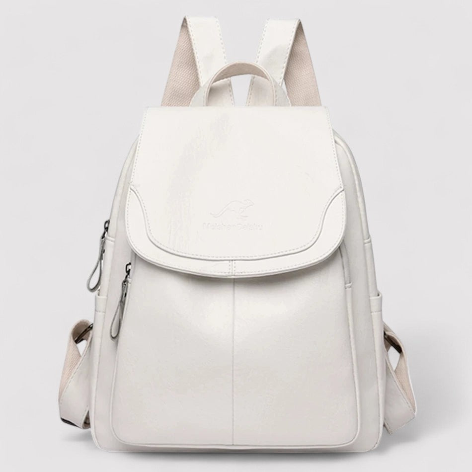 Lena Elegant Premium Leather Secure Backpack