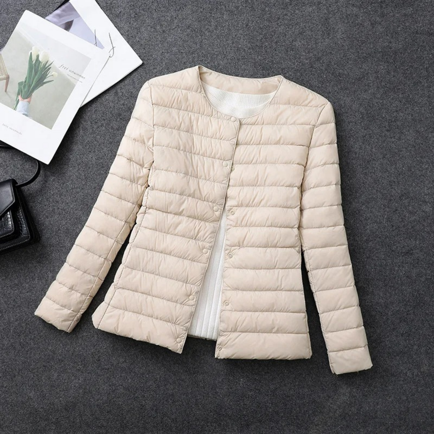 Sophie – Elegant Light Quilted Down Jacket