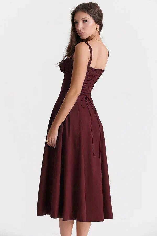 Emma Elegant Bustier Dress with Tied Back