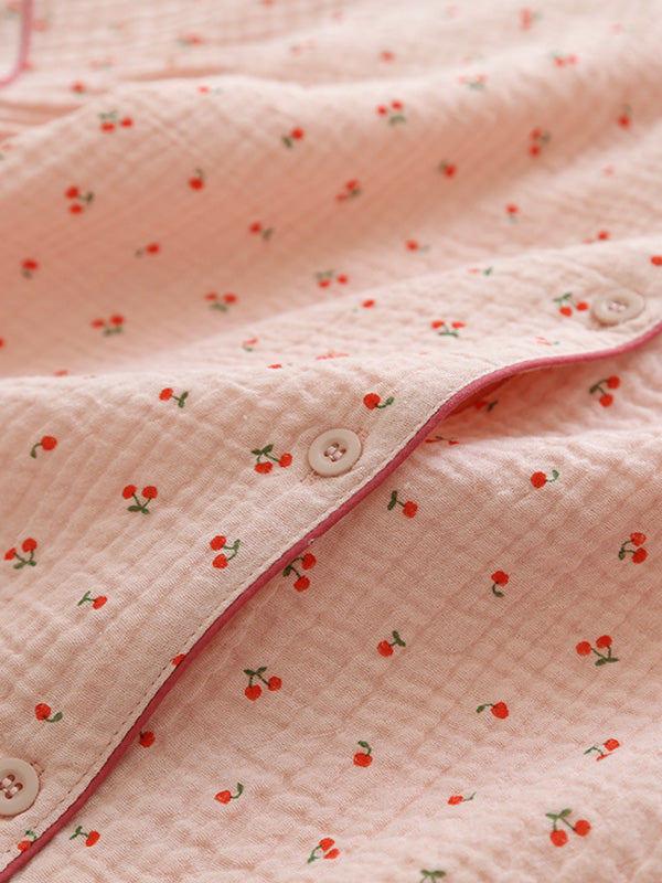 Chloé – Soft cotton pajama with cherry print