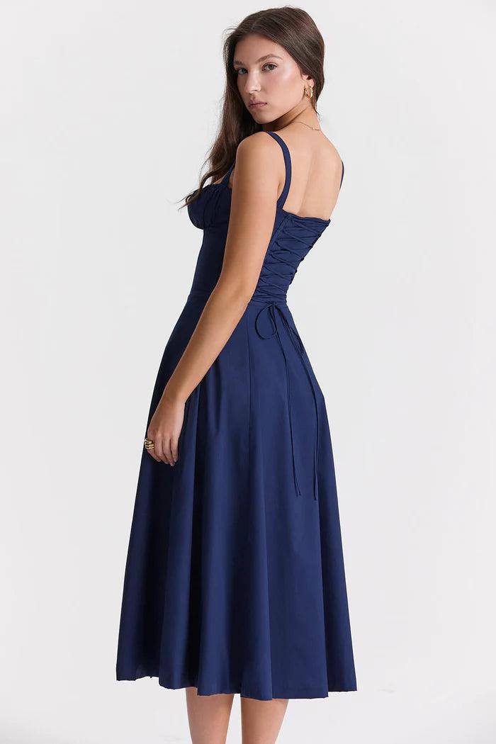 Emma Elegant Bustier Dress with Tied Back
