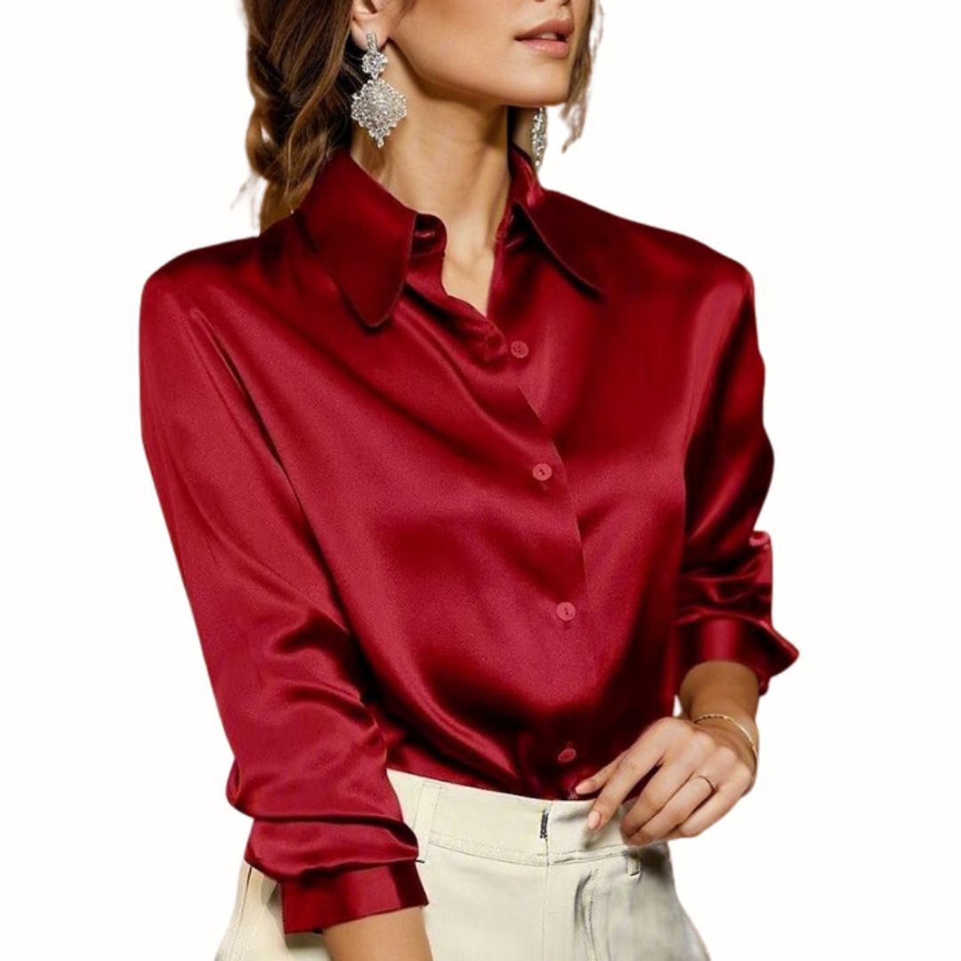 Women's Blouse - Long Sleeves Classic Collar
