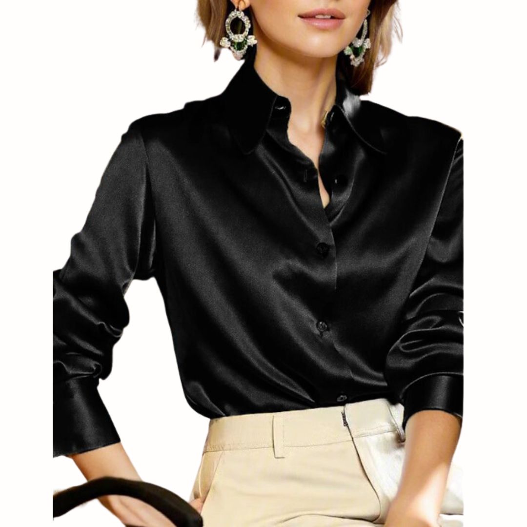 Women's Blouse - Long Sleeves Classic Collar