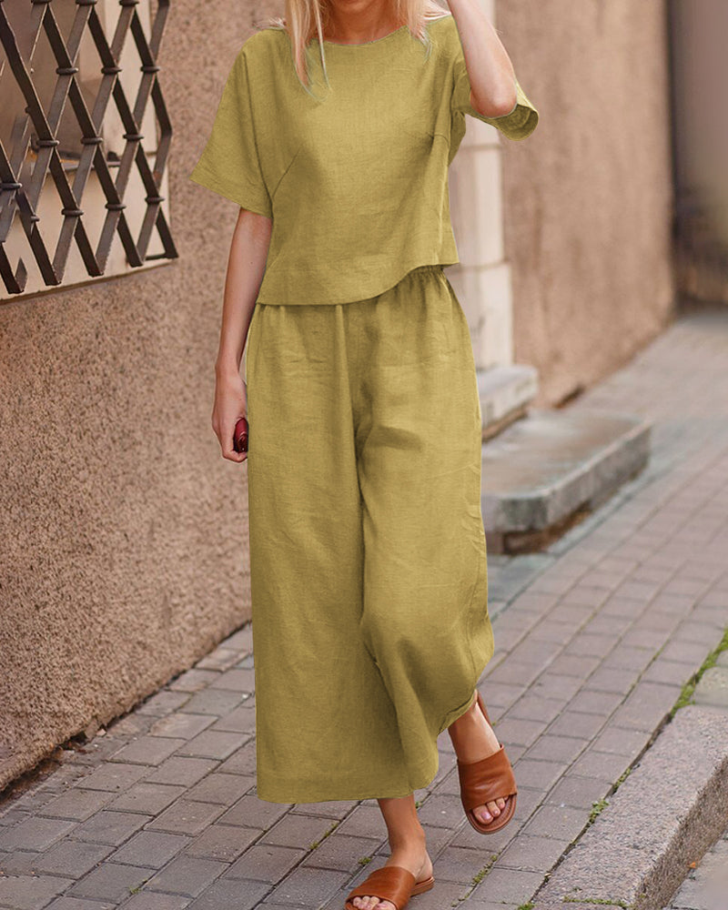 Léa – Elegant and Lightweight Breathable Linen Set