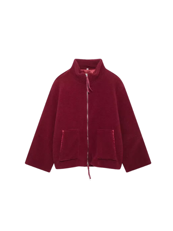 Sophie – Soft sherpa fleece jacket elegant and comfortable