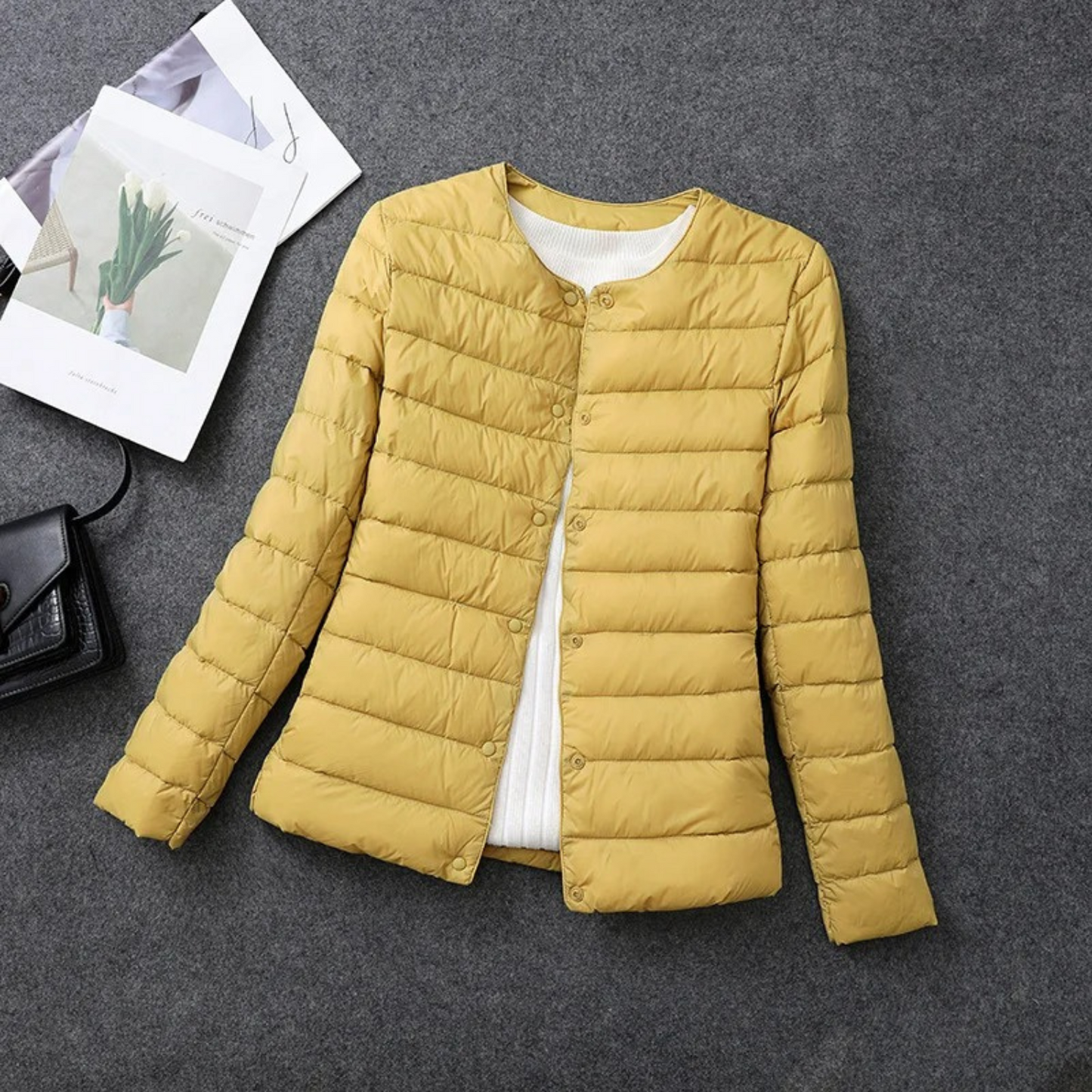 Sophie – Elegant Light Quilted Down Jacket
