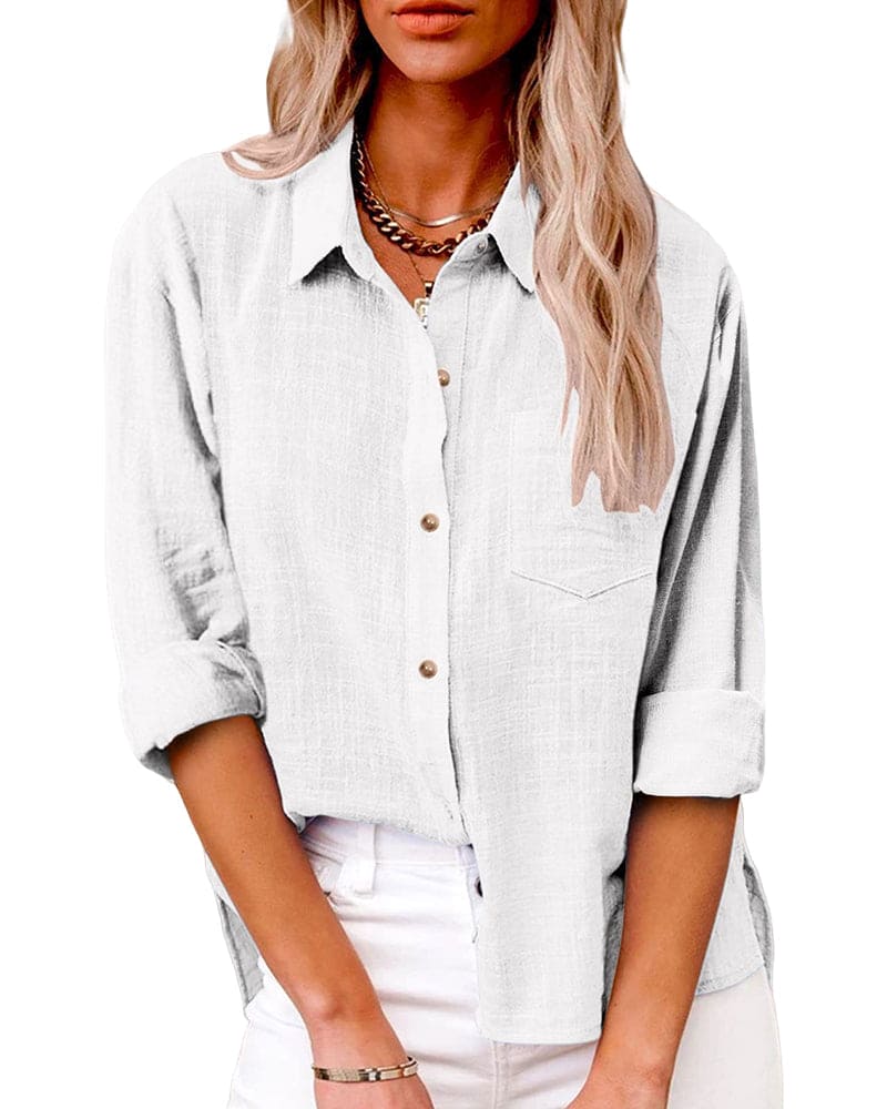 Women's Shirt - Roll-Up Long Sleeves