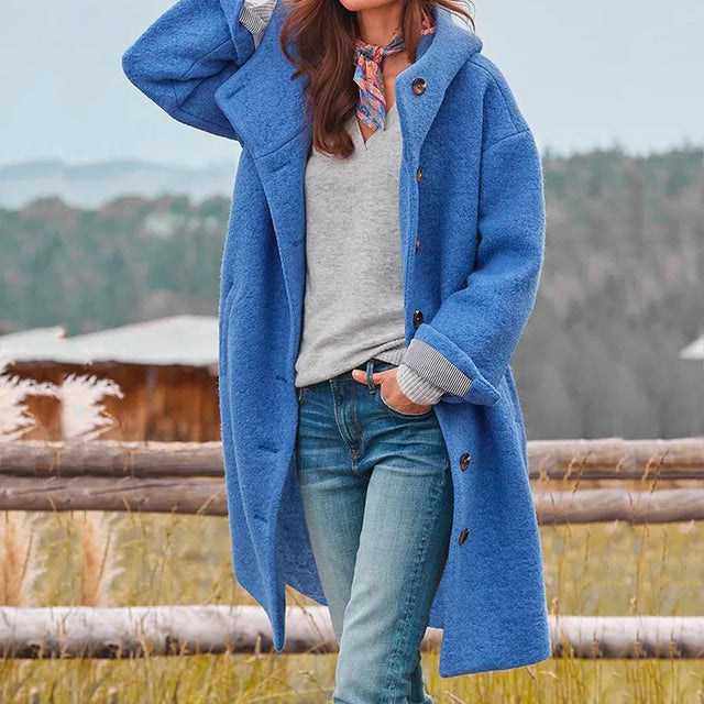 Emma – Elegant Double-Breasted Mixed Wool Coat