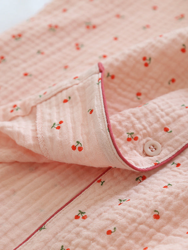 Chloé – Soft cotton pajama with cherry print