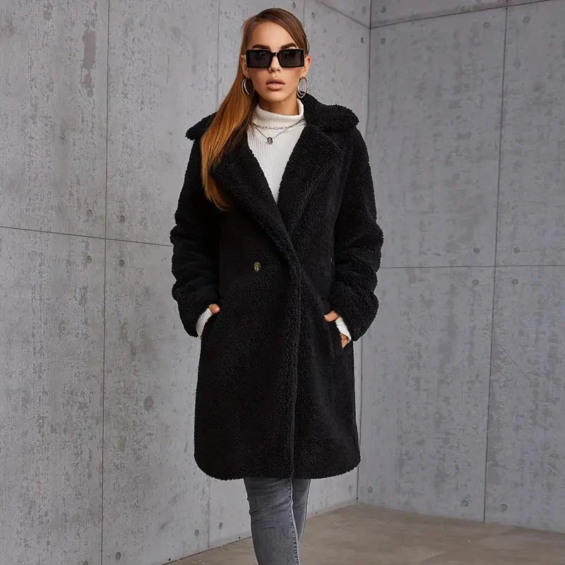 Soft Plush Jacket with Lapels