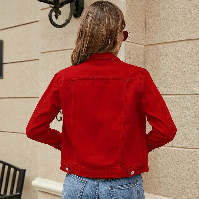 Women's Buttoned Denim Jacket