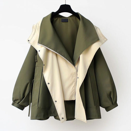 Amelia Veste Asimmetrica Bicolore Elegante