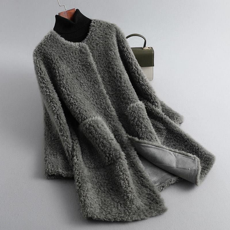 Olivia Elegant Soft Shearling Coat