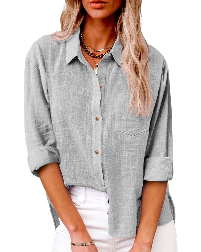 Women's Shirt - Roll-Up Long Sleeves