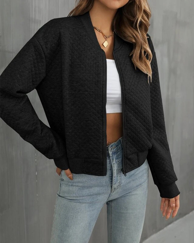Léa – light and elegant zipped summer bomber jacket for women