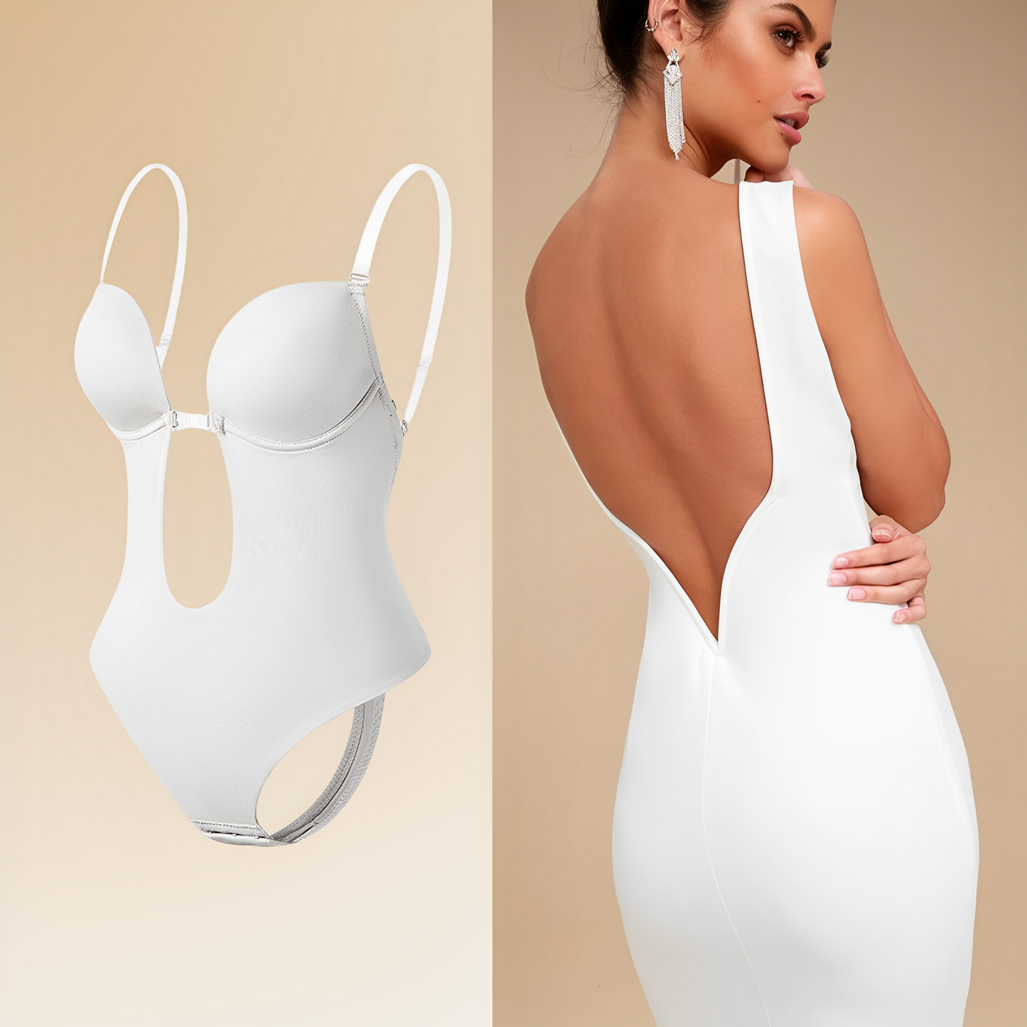 Elegant and invisible backless body Léa