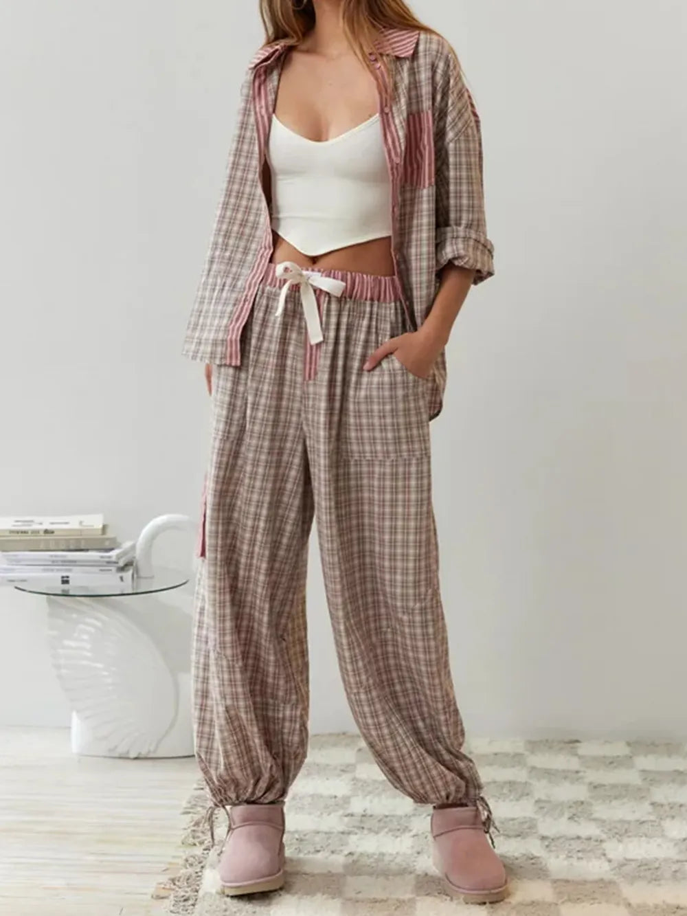 Léa – Pyjama doux et élégant en tissu satiné