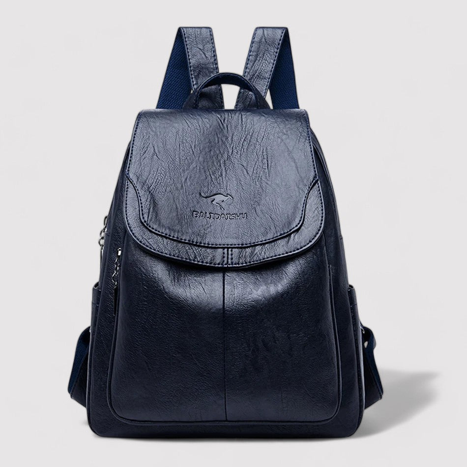 Lena Elegant Premium Leather Secure Backpack