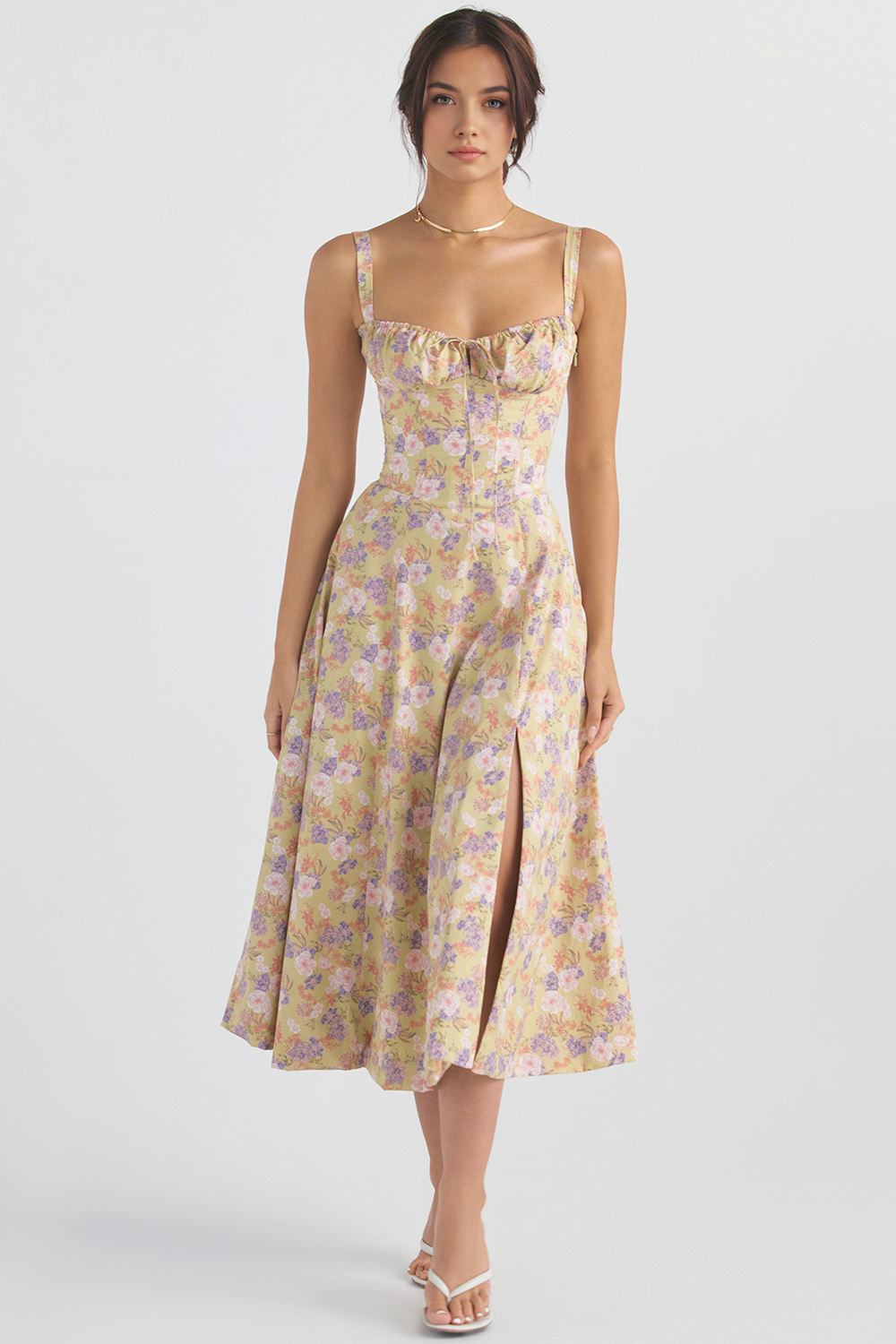 Emma Elegant Bustier Dress with Tied Back