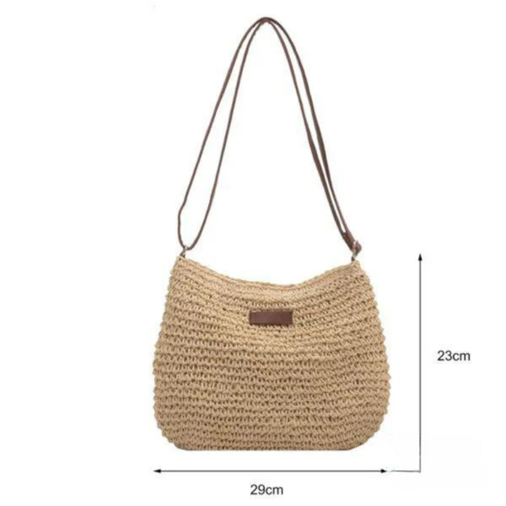 Sophie – Elegant Woven Shoulder Clutch Bag