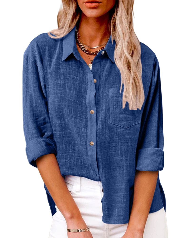 Women's Shirt - Roll-Up Long Sleeves