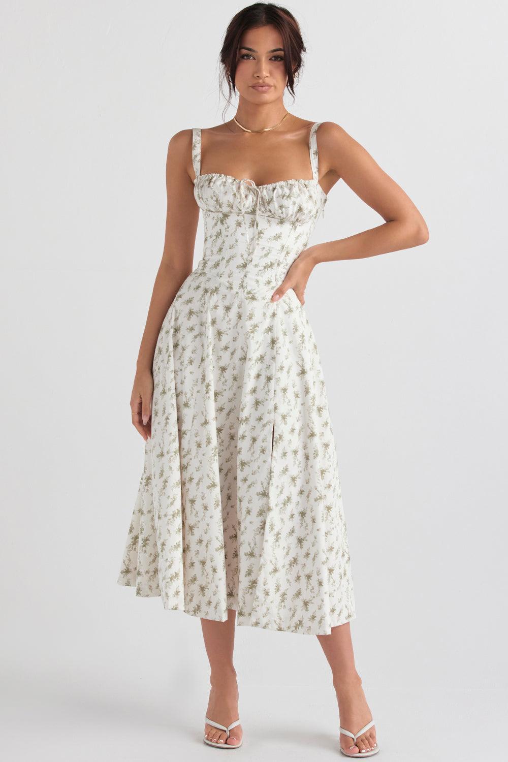 Emma Elegant Bustier Dress with Tied Back
