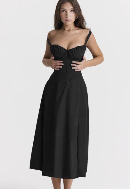 Emma Elegant Bustier Dress with Tied Back