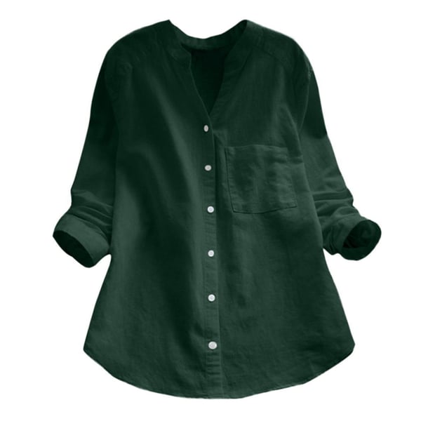 Women's Shirt - Long Sleeves Mao Collar