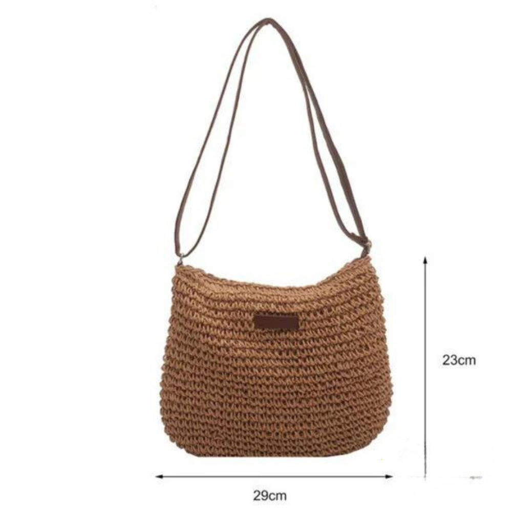 Sophie – Elegant Woven Shoulder Clutch Bag