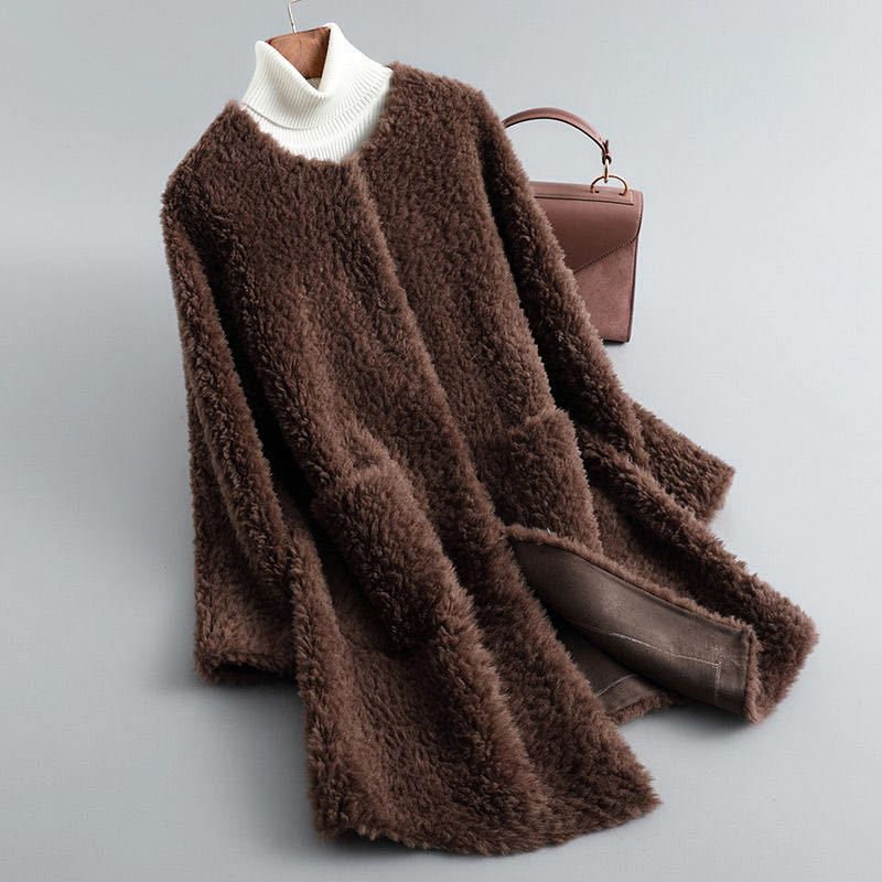 Olivia Elegant Soft Shearling Coat