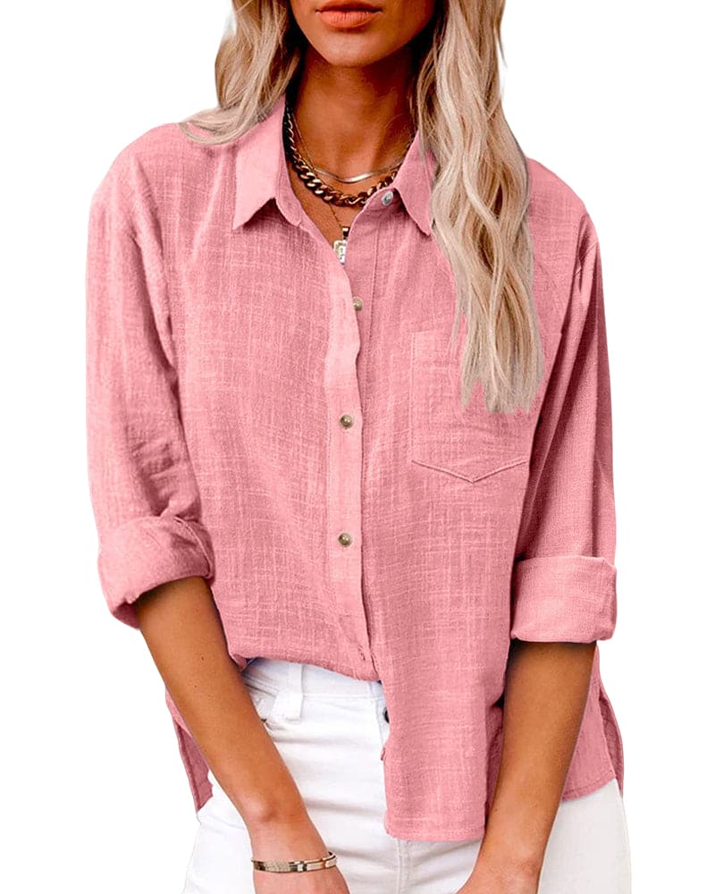 Women's Shirt - Roll-Up Long Sleeves