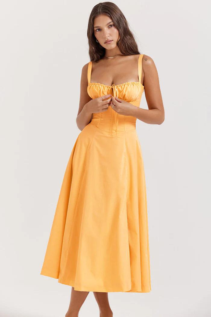 Emma Elegant Bustier Dress with Tied Back