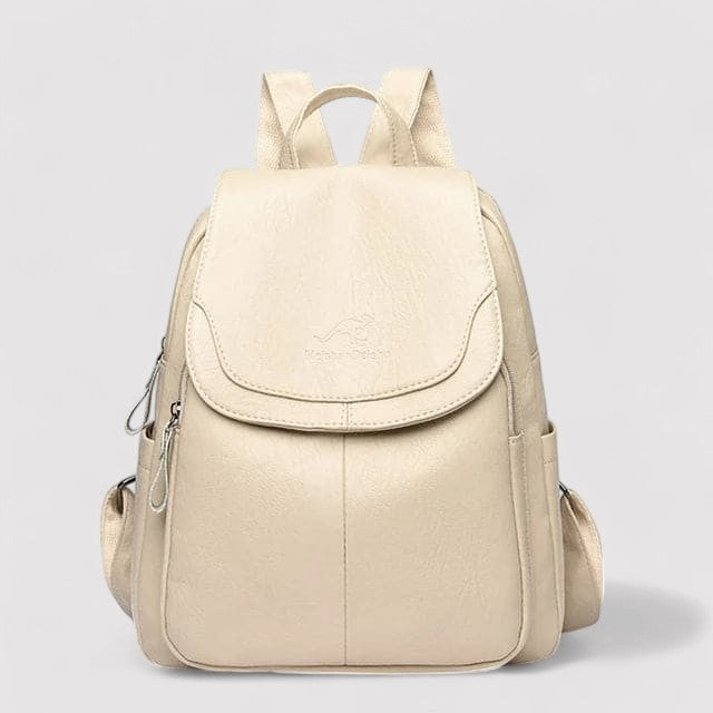 Lena Elegant Premium Leather Secure Backpack