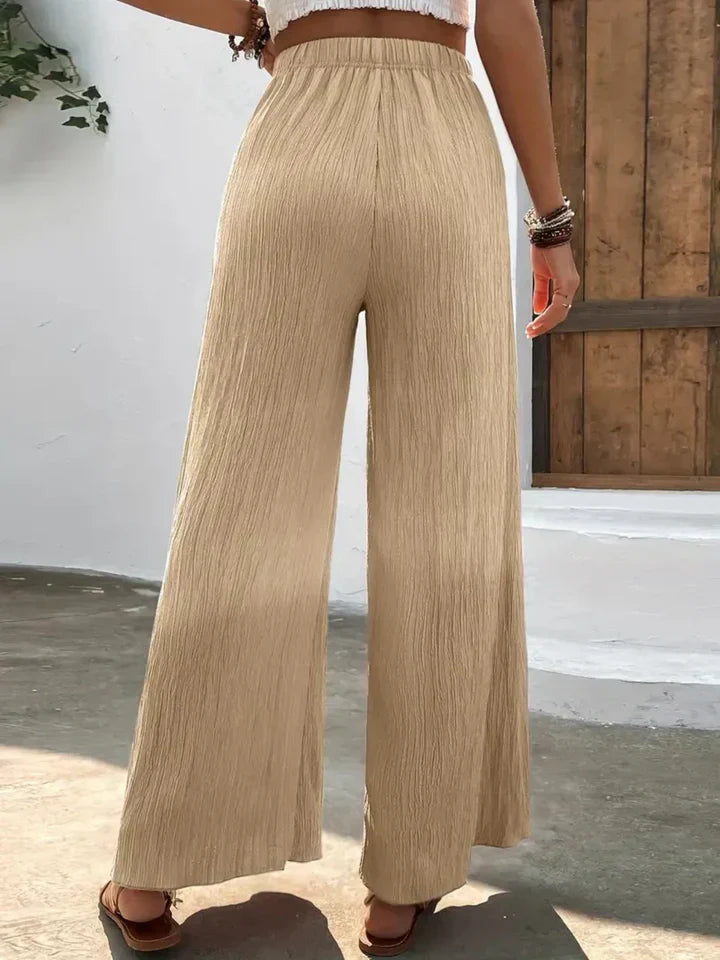 Women's Wide Leg Pants - High Waist Comfortable and Lightweight