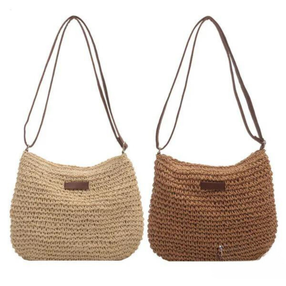 Sophie – Elegant Woven Shoulder Clutch Bag