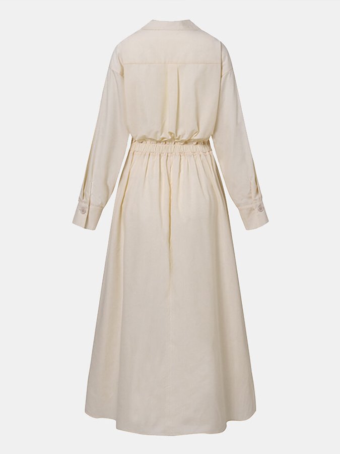 Long Dress for Women - Belted Size - Fluid Oversized Cut