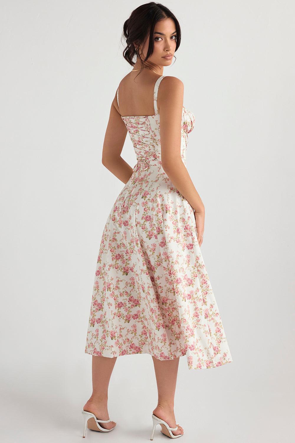 Emma Elegant Bustier Dress with Tied Back