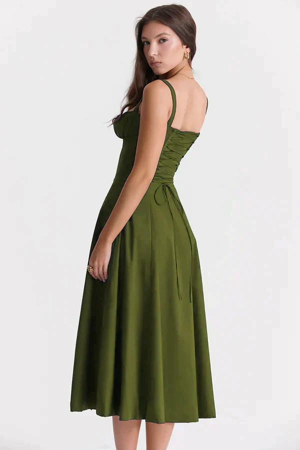 Emma Elegant Bustier Dress with Tied Back