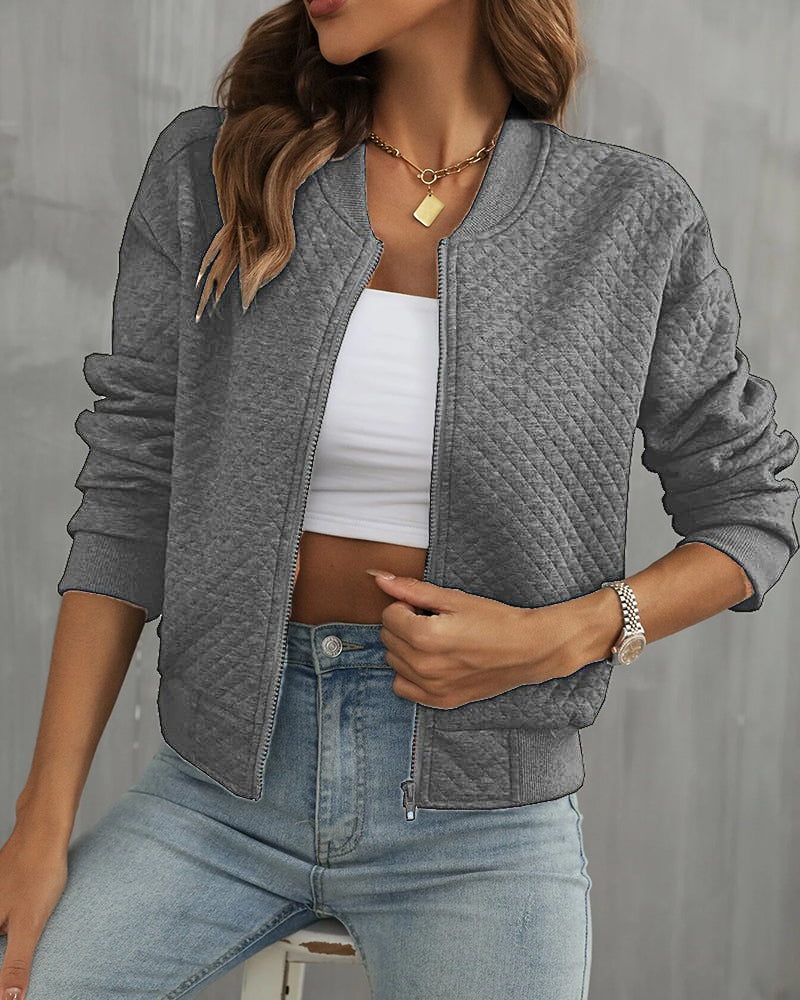 Léa – light and elegant zipped summer bomber jacket for women