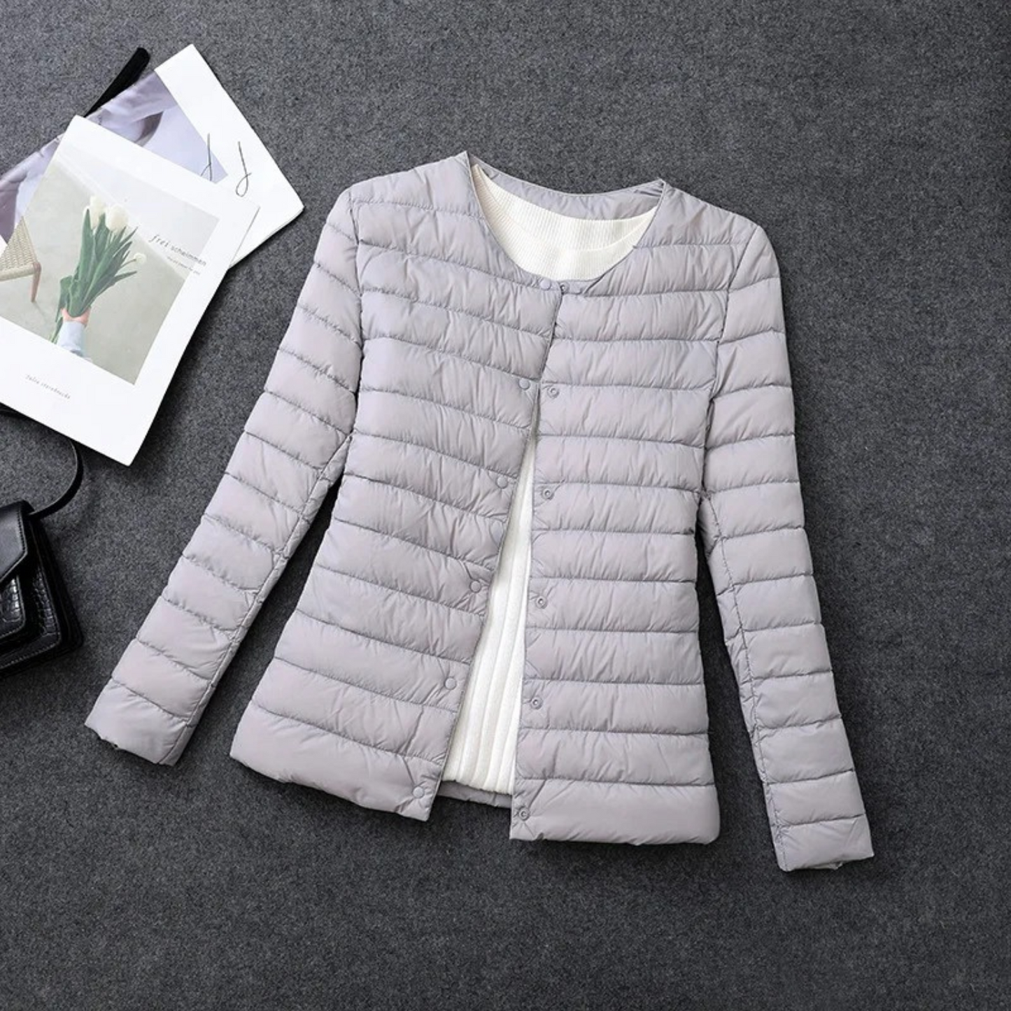 Sophie – Elegant Light Quilted Down Jacket