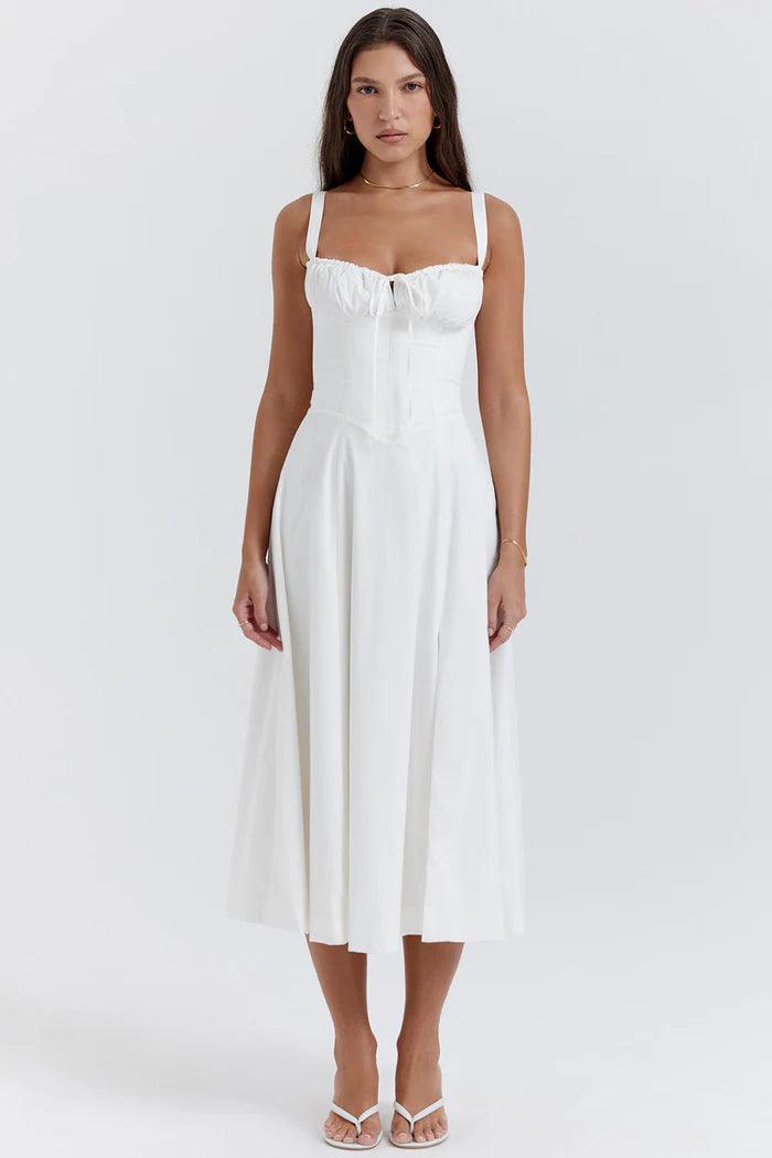 Emma Elegant Bustier Dress with Tied Back
