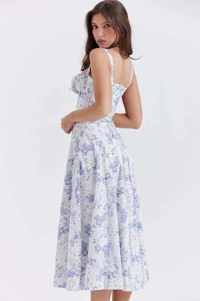 Emma Elegant Bustier Dress with Tied Back