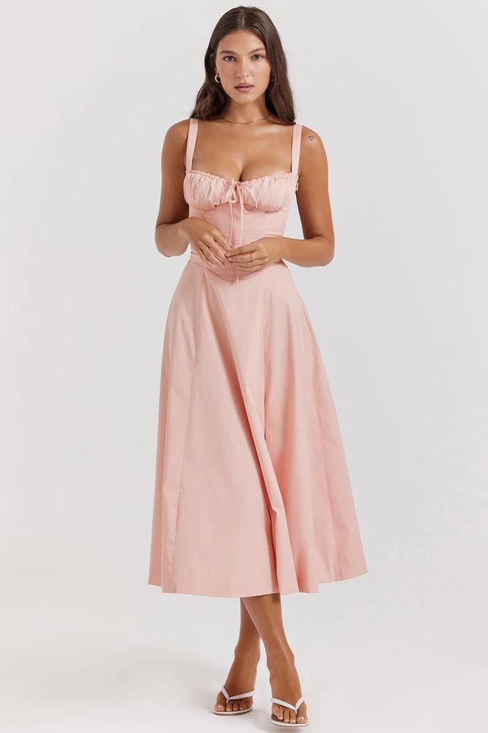 Emma Elegant Bustier Dress with Tied Back