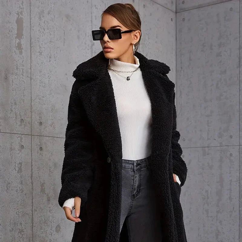 Soft Plush Jacket with Lapels