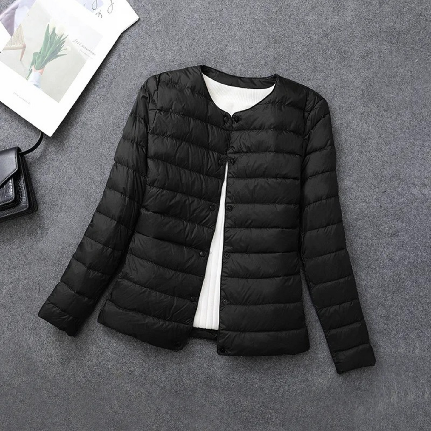 Sophie – Elegant Light Quilted Down Jacket
