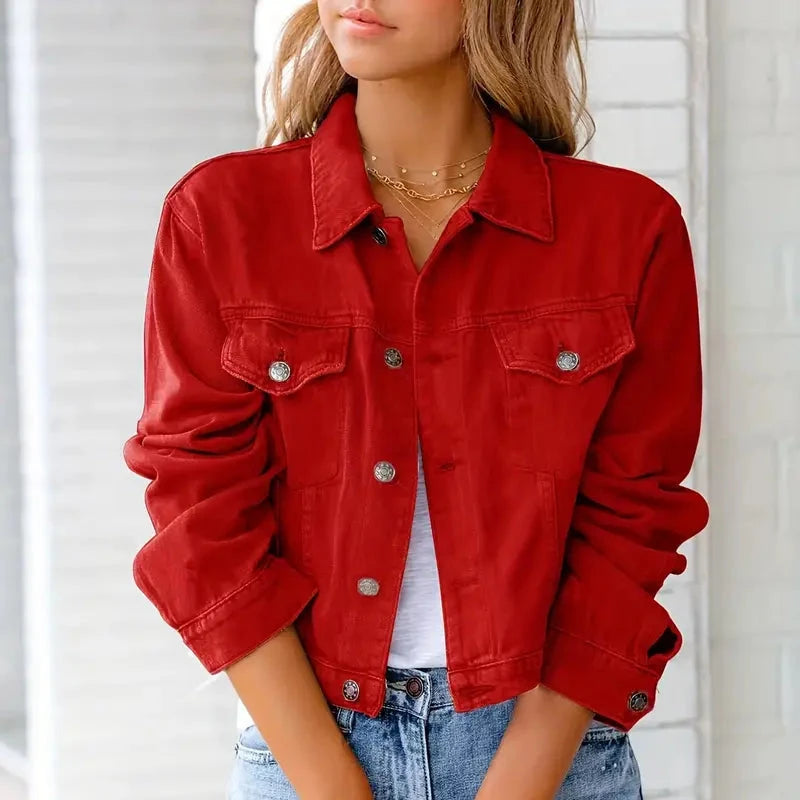 Women's Buttoned Denim Jacket