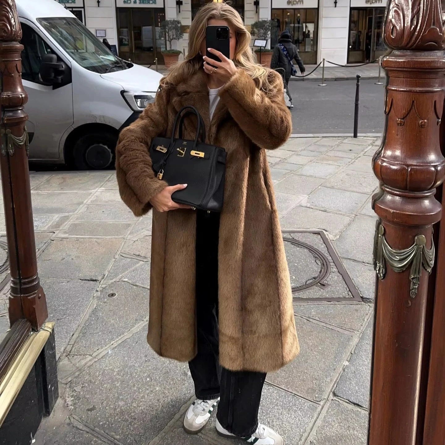 Long Faux Fur Coat