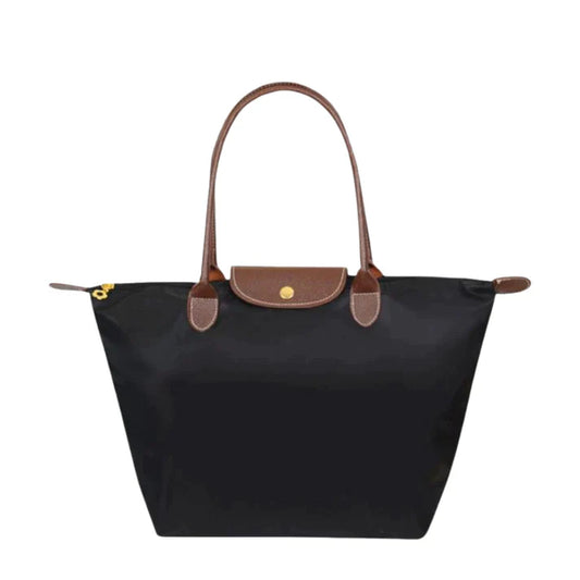 Emma – Borsa Tote elegante in tessuto resistente con manici in pelle